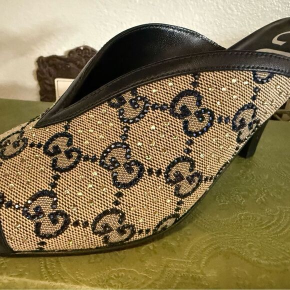 Gucci Women's Slide Heels with rhinestone - Picture 4 of 7